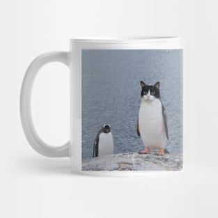 Cat Penguin Design Mug